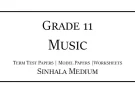 Grade 11 Music Term Test Papers Sinhala Medium