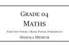 Grade 4 Maths Term Test Papers Sinhala Medium