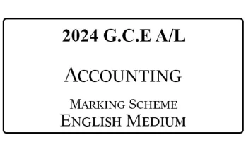 2024 A/L Accounting Marking Scheme English Medium