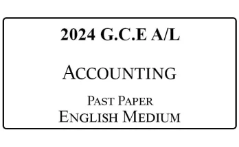 2024 A/L Accounting Past Paper English Medium