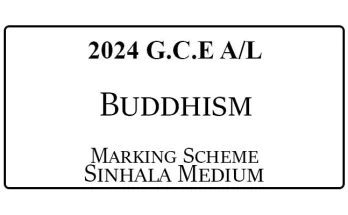 2024 AL Buddhism Marking Scheme Sinhala Medium