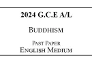 2024 AL Buddhism Past Paper English Medium