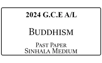 2024 AL Buddhism Past Paper Sinhala Medium