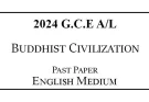 2024 AL Buddhist Civilization Past Paper English Medium