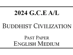 2024 AL Buddhist Civilization Past Paper English Medium