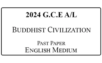 2024 AL Buddhist Civilization Past Paper English Medium