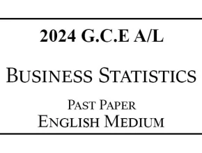 2024 A/L Business Statistics Past Paper English Medium