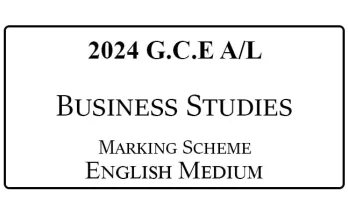 2024 A/L Business Studies Marking Scheme English Medium