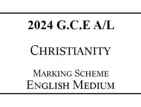 2024 AL Christianity Marking Scheme English Medium