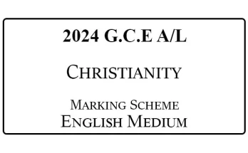 2024 AL Christianity Marking Scheme English Medium