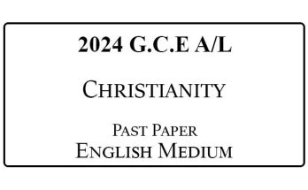 2024 AL Christianity Past Paper English Medium