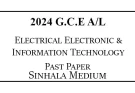 2024 AL Electrical Electronic & Information Technology Past Paper Sinhala Medium