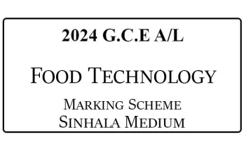 2024 AL Food Technology Marking Scheme Sinhala Medium