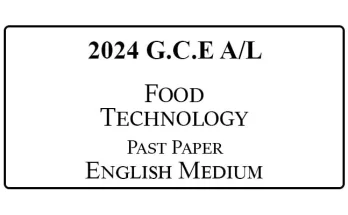 2024 AL Food Technology Past Paper English Medium