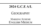 2024 AL Geography Marking Scheme English Medium
