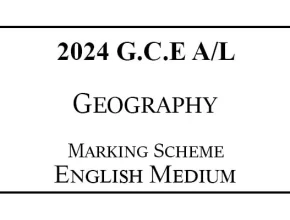 2024 AL Geography Marking Scheme English Medium