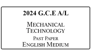 2024 AL Mechanical Technology Past Paper English Medium