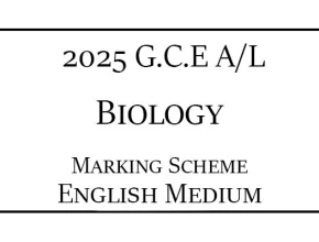 2025 AL Biology Marking Scheme English Medium
