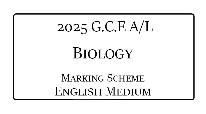 2025 AL Biology Marking Scheme English Medium