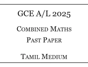 2025 A/L Combined Maths Paper Tamil Medium