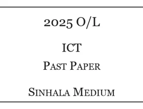 2025 O/L ICT Past Paper Sinhala Medium