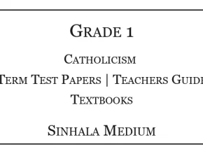 Grade 1 Catholicism Papers Sinhala Medium