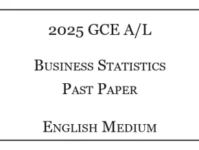 2025 A/L Business Statistics Past Paper English Medium