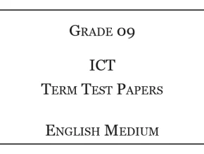 Grade 9 ICT Term Test Papers English Medium