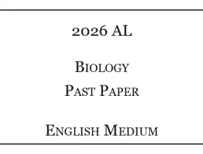 2026 A/L Biology Past Paper English Medium